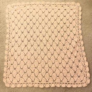 Peach Hand Crochet Baby Blanket